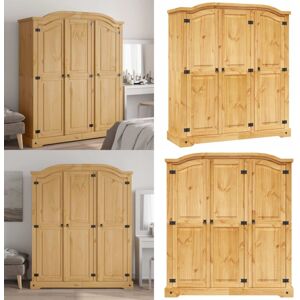 VIDAXL Armario Madera De Pino Mexicano Estilo Corona 3 Puertas - Armario Estilo Coronas - Armario De Pino VIDAXL Armario Madera De Pino Mexicano Estilo Corona 3 Puertas - Armario Estilo Coronas - Armario De Pino