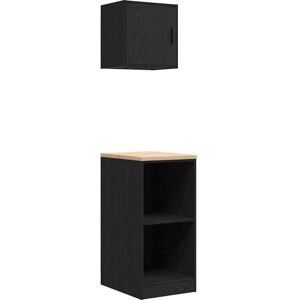 vidaXL Armarios de Garaje - 2 pzs Negros - Almacenamiento Duradero vidaXL Armarios de Garaje - 2 pzs Negros - Almacenamiento Duradero