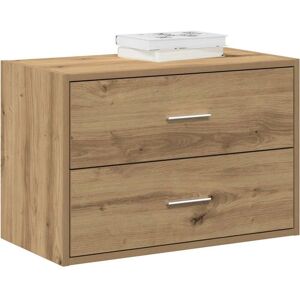 Armario Con 2 Cajones Roble Artesanal 60x31x40 Cm Vidaxl Armario Con 2 Cajones Roble Artesanal 60x31x40 Cm Vidaxl