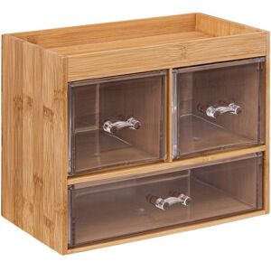 5five Simply Smart - Caja Organizadora Transparente De 3 Cajones De Bambú Selena - 5five 5five Simply Smart - Caja Organizadora Transparente De 3 Cajones De Bambú Selena - 5five