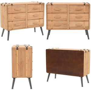 VIDAXL Cajonera De Madera Maciza De Abeto 91x35x73 Cm - Muebles De Madera - Muebles De Estilo Retro VIDAXL Cajonera De Madera Maciza De Abeto 91x35x73 Cm - Muebles De Madera - Muebles De Estilo Retro