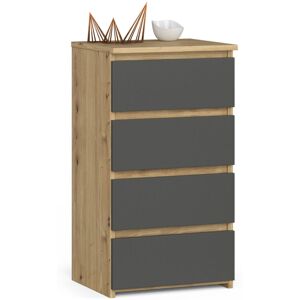 Cómoda Akord Cl4 Roble Artisan 40 Cm 4 Cajones Frente En Color Grafito Gris 40x35x74 Cm Cómoda Akord Cl4 Roble Artisan 40 Cm 4 Cajones Frente En Color Grafito Gris 40x35x74 Cm