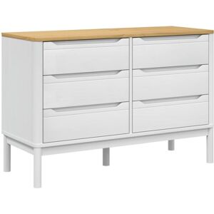Cómoda Cajonera Floro Madera Maciza De Pino Blanco Vidaxl Cómoda Cajonera Floro Madera Maciza De Pino Blanco Vidaxl