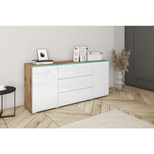 BRATEX - VERA 150 cm - color wotan/blanco brillo - Dresser BRATEX - VERA 150 cm - color wotan/blanco brillo - Dresser