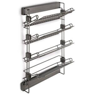 Zapatero Lateral Extraíble Para Armarios Y Vestidores Quartz, Izquierda, Acero, Titanio - Emuca Zapatero Lateral Extraíble Para Armarios Y Vestidores Quartz, Izquierda, Acero, Titanio - Emuca