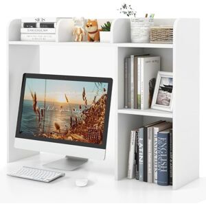 Costway Estantería De Escritorio, 4 Estantes Y Compartimento Abierto Trasero, Organizador De Almacenamiento De Escritorio, Anti-vuelco, 94 X 25 X 74 Cm (blanco) Costway Estantería De Escritorio, 4 Estantes Y Compartimento Abierto Trasero, Organizador De Almacenamiento De Escritorio, Anti-vuelco, 94 X 25 X 74 Cm (blanco)
