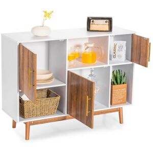 Costway Mueble Con 3 Puertas Y Compartimientos, Mueble Tv Moderno, Despensa Multiuso Costway Mueble Con 3 Puertas Y Compartimientos, Mueble Tv Moderno, Despensa Multiuso