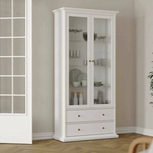 Dmora - Vitrina Honore, Aparador De Exposición, Vitrina Multiusos, Aparador De Salón, 96x42 H201 Cm, Blanco Dmora - Vitrina Honore, Aparador De Exposición, Vitrina Multiusos, Aparador De Salón, 96x42 H201 Cm, Blanco