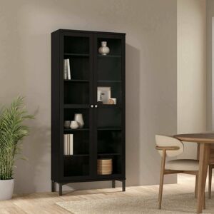 Dmora - Vitrina Wutip, Aparador De Exposición, Vitrina Multiusos, Aparador De Salón, 89x36 H203 Cm, Negro Dmora - Vitrina Wutip, Aparador De Exposición, Vitrina Multiusos, Aparador De Salón, 89x36 H203 Cm, Negro