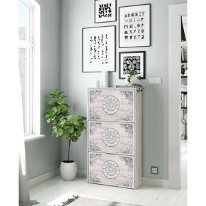 DMORA Zapatero Escondido - Capacidad doble, Blanco antiguo DMORA Zapatero Escondido - Capacidad doble, Blanco antiguo