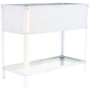 Simonrack - Macetero Metálico Simon Garden De 2 Estantes (85x90x40cm) Blanco Y Galvanizado Simonrack - Macetero Metálico Simon Garden De 2 Estantes (85x90x40cm) Blanco Y Galvanizado