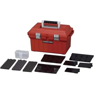 IRIS OHYAMA Organizador, maletín, baúl, papelera, caja de herramientas, bricolaje, casillero para tornillos, sin bpa, HP-46, rojo, apilable, Clips de cierre- A28