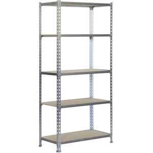Simonrack - Estantería Metálica Sin Tornillos Simonclick De 5 Estantes (180x90x50cm) Galva Y Madera Simonrack - Estantería Metálica Sin Tornillos Simonclick De 5 Estantes (180x90x50cm) Galva Y Madera