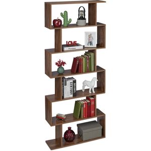 Relaxdays - Estantería Alta, 6 Baldas, Librería De Salón, 190,5 X 80 X 23 Cm, Diseño Moderno, Oficina O Despacho, Marrón Relaxdays - Estantería Alta, 6 Baldas, Librería De Salón, 190,5 X 80 X 23 Cm, Diseño Moderno, Oficina O Despacho, Marrón