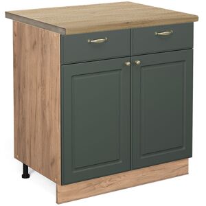 Gabinete base de cocina Vicco Fame-Line - 80cm, Roble Verde Gabinete base de cocina Vicco Fame-Line - 80cm, Roble Verde