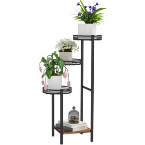 Soporte Para Plantas De 4 Niveles Estantería Para Plantas Para Esquina Soporte De Acero Para Interior Y Exterior 25x25x80 Cm Negro - Outsunny Soporte Para Plantas De 4 Niveles Estantería Para Plantas Para Esquina Soporte De Acero Para Interior Y Exterior 25x25x80 Cm Negro - Outsunny
