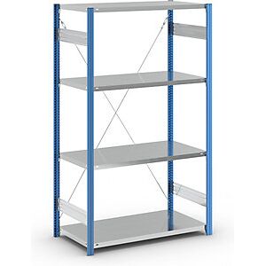Eurokraftpro - Estantería Ensamblable Con Balda Azul / Galvanizada Altura De Eurokraftpro - Estantería Ensamblable Con Balda Azul / Galvanizada Altura De