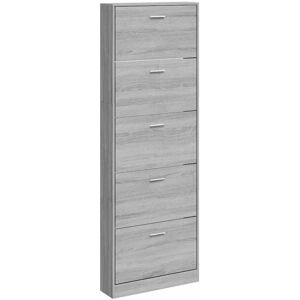 Zapatero VidaXL Sonoma Gris 59x17x169 cm Almacenamiento Moderno Zapatero VidaXL Sonoma Gris 59x17x169 cm Almacenamiento Moderno