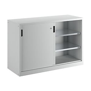 Armario de puertas correderas LISTA - 1000x1500mm - Acero y Gris Claro Armario de puertas correderas LISTA - 1000x1500mm - Acero y Gris Claro