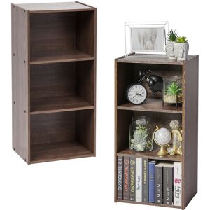 Iris Ohyama - Estante De Almacenamiento, Lote De 2 Muebles De Almacenamiento, Biblioteca, Diseño, Desmontables, Modulable, Oficina, Dormitorio, Salón - Cx-3 - Marrón Iris Ohyama - Estante De Almacenamiento, Lote De 2 Muebles De Almacenamiento, Biblioteca, Diseño, Desmontables, Modulable, Oficina, Dormitorio, Salón - Cx-3 - Marrón