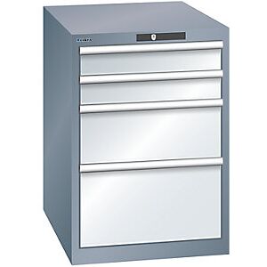 CERTEO Cajonera Chapa De Acero H X A 800 X 564 Mm 4 Cajones Gris CERTEO Cajonera Chapa De Acero H X A 800 X 564 Mm 4 Cajones Gris