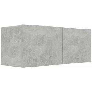 Vidaxl - Mueble Para Tv Madera Contrachapada Gris Hormigón 80x30x30 Cm Vidaxl - Mueble Para Tv Madera Contrachapada Gris Hormigón 80x30x30 Cm