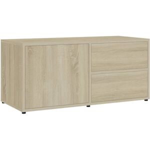 Vidaxl - Mueble Para Tv Madera Contrachapada Color Roble 80x34x36 Cm Vidaxl - Mueble Para Tv Madera Contrachapada Color Roble 80x34x36 Cm