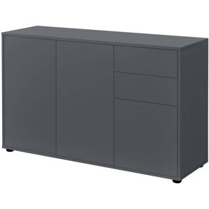 HELLOSHOP26 Cómoda Elegante Práctica Unidad De Almacenamiento Con 2 Cajones 3 Puertas Tablero De Partículas 74 X 117 X 36 Cm Gris Oscuro Mate 030005048 HELLOSHOP26 Cómoda Elegante Práctica Unidad De Almacenamiento Con 2 Cajones 3 Puertas Tablero De Partículas 74 X 117 X 36 Cm Gris Oscuro Mate 030005048