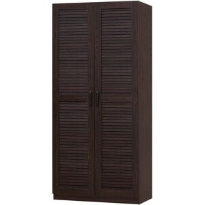 Helloshop26 - Armario De Dormitorio Armario Moderno Mueble De Almacenaje Atemporal 1 Estante Mdf 176 X 80 X 52 Cm Efecto Nogal Oscuro 030006375 Helloshop26 - Armario De Dormitorio Armario Moderno Mueble De Almacenaje Atemporal 1 Estante Mdf 176 X 80 X 52 Cm Efecto Nogal Oscuro 030006375