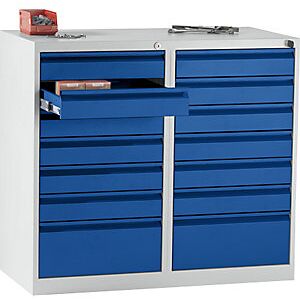 EUROKRAFTBASIC Cajonera Acero H X A X P 900 X 1000 X 500 Mm 14 Cajones EUROKRAFTBASIC Cajonera Acero H X A X P 900 X 1000 X 500 Mm 14 Cajones