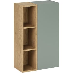MEUBLORAMA Mueble De Almacenaje Oster 50cm – Mueble Colgante Verde Salvia 1 Puerta Y 3 Nichos Visibles Aspecto Roble Claro MEUBLORAMA Mueble De Almacenaje Oster 50cm – Mueble Colgante Verde Salvia 1 Puerta Y 3 Nichos Visibles Aspecto Roble Claro