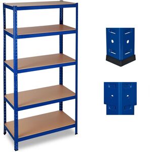 Relaxdays Estantería De Almacén, 1325 Kg, Cinco Estantes, Ensamblaje, Organizador, Acero, 180 X 90 X 45 Cm, Azul Relaxdays Estantería De Almacén, 1325 Kg, Cinco Estantes, Ensamblaje, Organizador, Acero, 180 X 90 X 45 Cm, Azul