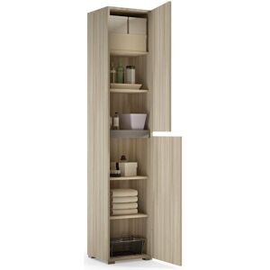 Armario Multiusos Con 2 Puertas Betulla, Zapatero Con Estantes Regulables, Zapatero Con 2 Puertas, 100% Made In Italy, 45x37h195 Cm, Olmo - Dmora Armario Multiusos Con 2 Puertas Betulla, Zapatero Con Estantes Regulables, Zapatero Con 2 Puertas, 100% Made In Italy, 45x37h195 Cm, Olmo - Dmora