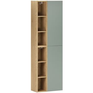 MEUBLORAMA Muebles De Almacenamiento Modulares Oster 50cm – Muebles Colgantes Verde Salvia 1 Puerta Y 6 Nichos Visibles Aspecto Roble Claro MEUBLORAMA Muebles De Almacenamiento Modulares Oster 50cm – Muebles Colgantes Verde Salvia 1 Puerta Y 6 Nichos Visibles Aspecto Roble Claro