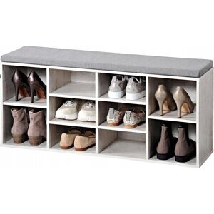 Kesper Mueble Zapatero Moderno Blanco Gris Claro 103,5 Cm Kesper Mueble Zapatero Moderno Blanco Gris Claro 103,5 Cm