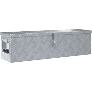 Caja De Aluminio 80,5x22x22 Cm Plateada Vidaxl Caja De Aluminio 80,5x22x22 Cm Plateada Vidaxl