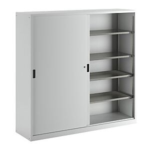Armario de acero con puertas correderas - 4 estantes - Capacidad 950kg Armario de acero con puertas correderas - 4 estantes - Capacidad 950kg