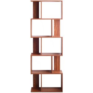 MOBILI REBECCA Rebecca Mobili Biblioteca Estantería 5 Estantes Marrón Nogal Mdf 169x60x24 MOBILI REBECCA Rebecca Mobili Biblioteca Estantería 5 Estantes Marrón Nogal Mdf 169x60x24