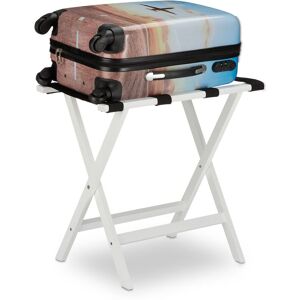 Relaxdays - Soporte Para Maletas, Plegable, Portaequipajes Blanco, 53,5 X 58 X 36,5 Cm Relaxdays - Soporte Para Maletas, Plegable, Portaequipajes Blanco, 53,5 X 58 X 36,5 Cm