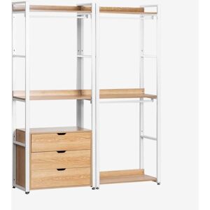 Armario Modular Abierto De 2 Piezas Con Cajones En Acero Y Madera Ariaster Sklum Armario Modular Abierto De 2 Piezas Con Cajones En Acero Y Madera Ariaster Sklum