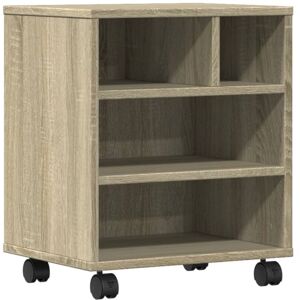Vidaxl - Soporte Para Impresora Con Ruedas Roble Sonoma 41x32x48 Cm Vidaxl - Soporte Para Impresora Con Ruedas Roble Sonoma 41x32x48 Cm