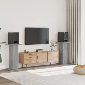 Soportes Altavoces 2 Uds Madera Gris Sonoma 30x30x80 Cm Vidaxl Soportes Altavoces 2 Uds Madera Gris Sonoma 30x30x80 Cm Vidaxl