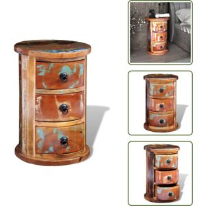 VIDAXL The Living Store Armario Con 3 Cajones Madera Maciza Reciclada - Almacenamiento En Casa VIDAXL The Living Store Armario Con 3 Cajones Madera Maciza Reciclada - Almacenamiento En Casa