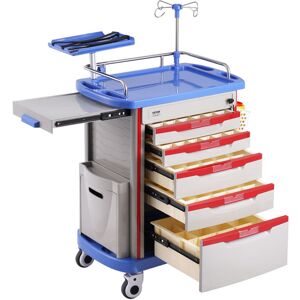 Vevor - Carros De Laboratorio De 5 Niveles, Carro Utilitario De Laboratorio Con 5 Cajones Y 4 Ruedas Silenciosas, Carro Medico Móvil Con Material Pp, Carro Rodante De Laboratorio Con 2 Botes Vevor - Carros De Laboratorio De 5 Niveles, Carro Utilitario De Laboratorio Con 5 Cajones Y 4 Ruedas Silenciosas, Carro Medico Móvil Con Material Pp, Carro Rodante De Laboratorio Con 2 Botes