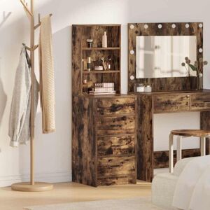 vidaXL Mueble Alto - Roble Ahumado - Mueble de Almacenamiento Moderno vidaXL Mueble Alto - Roble Ahumado - Mueble de Almacenamiento Moderno