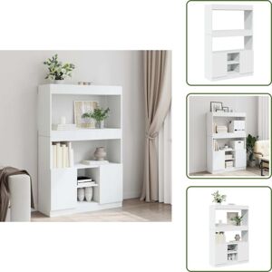 VIDAXL The Living Store Aparador Alto Madera De Ingeniería Blanco 92x33x140 Cm - Madera De Ingeniería VIDAXL The Living Store Aparador Alto Madera De Ingeniería Blanco 92x33x140 Cm - Madera De Ingeniería