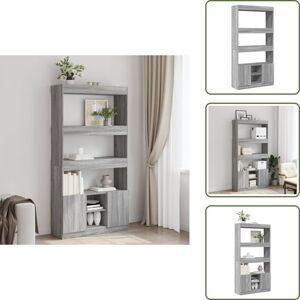 VIDAXL The Living Store Aparador Alto Madera De Ingeniería Gris Sonoma 92x33x180 Cm - Estante De Madera VIDAXL The Living Store Aparador Alto Madera De Ingeniería Gris Sonoma 92x33x180 Cm - Estante De Madera