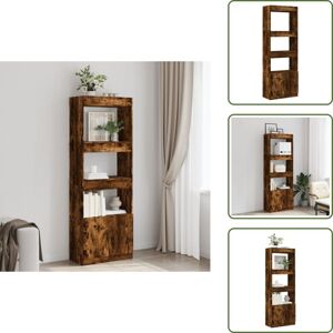 Almacenamiento - Vidaxl Aparador Alto Madera De Ingeniería Roble Ahumado 63x33x180 Cm - Estante Almacenamiento - Vidaxl Aparador Alto Madera De Ingeniería Roble Ahumado 63x33x180 Cm - Estante