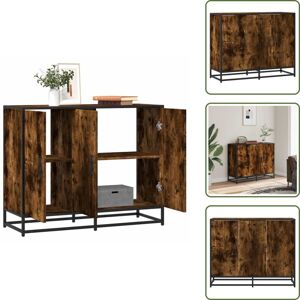 Armario De Pasillo - Vidaxl Aparador Madera De Ingeniería Roble Ahumado 94x35x76 Cm - Armario Industrial Armario De Pasillo - Vidaxl Aparador Madera De Ingeniería Roble Ahumado 94x35x76 Cm - Armario Industrial