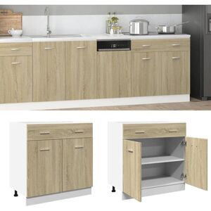 Mueble Bajo Con Cajón 'lyon' De Roble Sonoma, 80 X 46 X 81,5 Cm, Madera De Ingeniería Vidaxl Mueble Bajo Con Cajón 'lyon' De Roble Sonoma, 80 X 46 X 81,5 Cm, Madera De Ingeniería Vidaxl